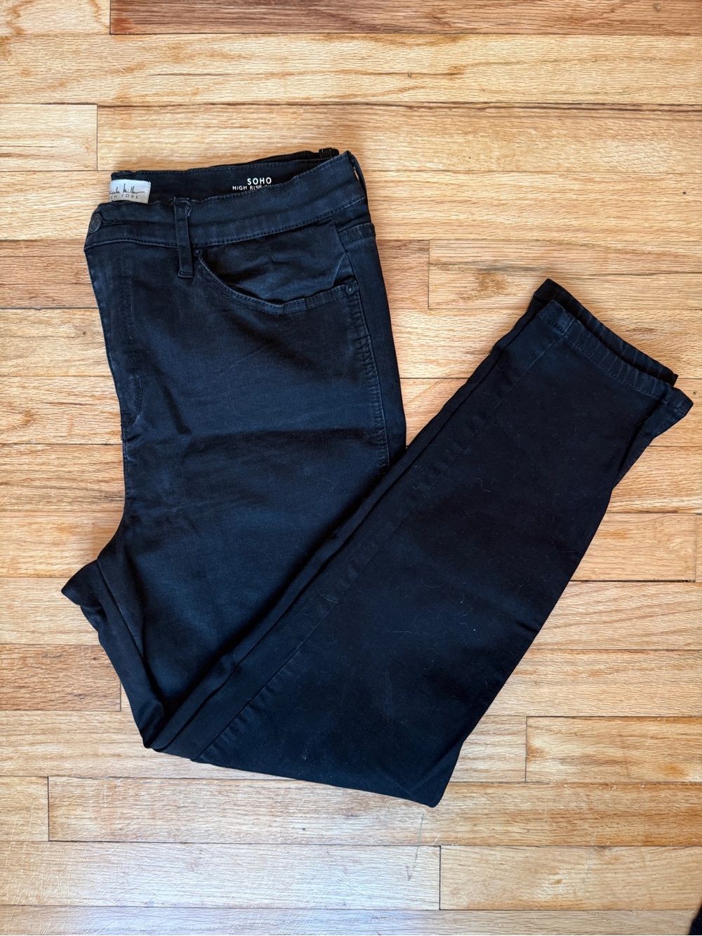 Nicole Miller Soho Black Slim Stretch High Rise Skinny Jeans